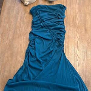 Anthropologie Blue Strapless Bodycon Dress Cocktail